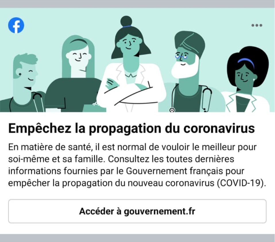 Coronavirus: nos premières initiatives en France face au COVID-19 - À propos de Facebook