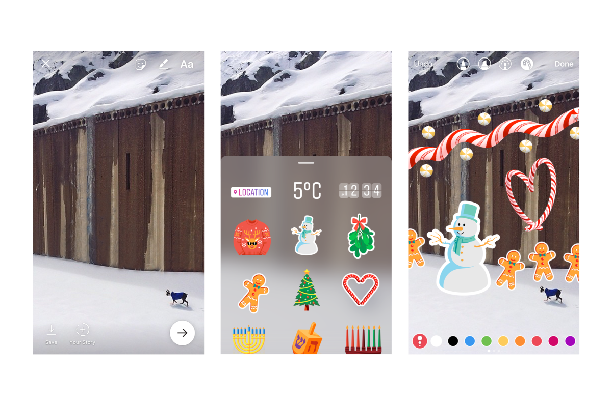 インスタグラム ストーリーズに期間限定のホリデースタンプを含む 4つの機能を新たに追加 Facebookについて