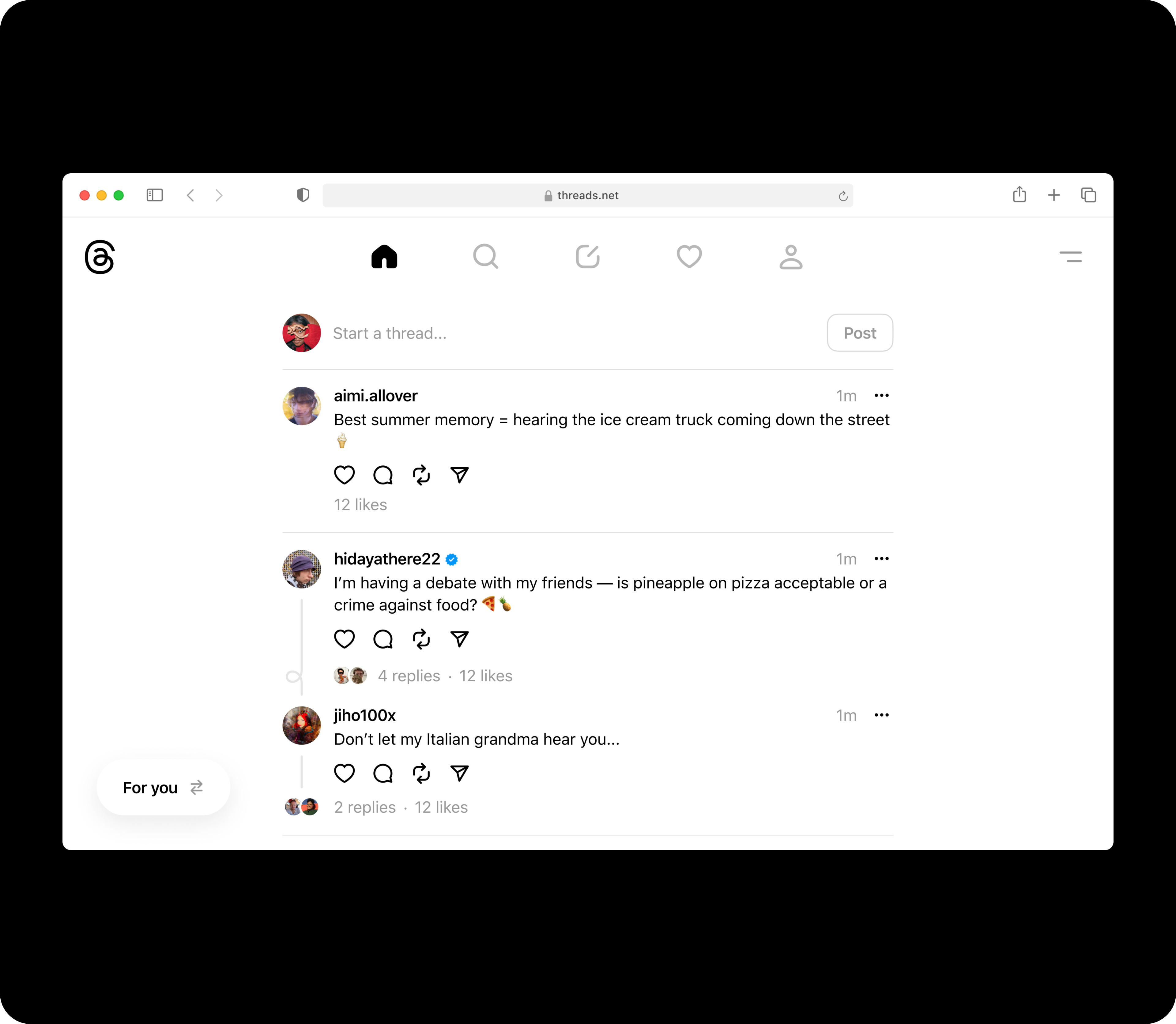 Introducing Threads: A New Way to Share With Text