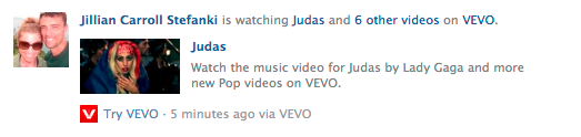 Vevo Newsfeed Post