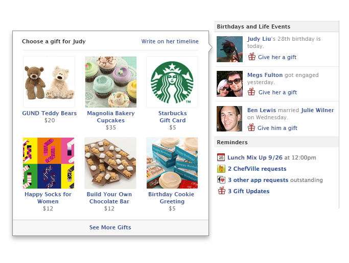 Introducing Facebook Gifts Meta