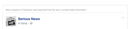 News Feed - Fewer Hoaxes - Annotation Warning Many Have Reporter