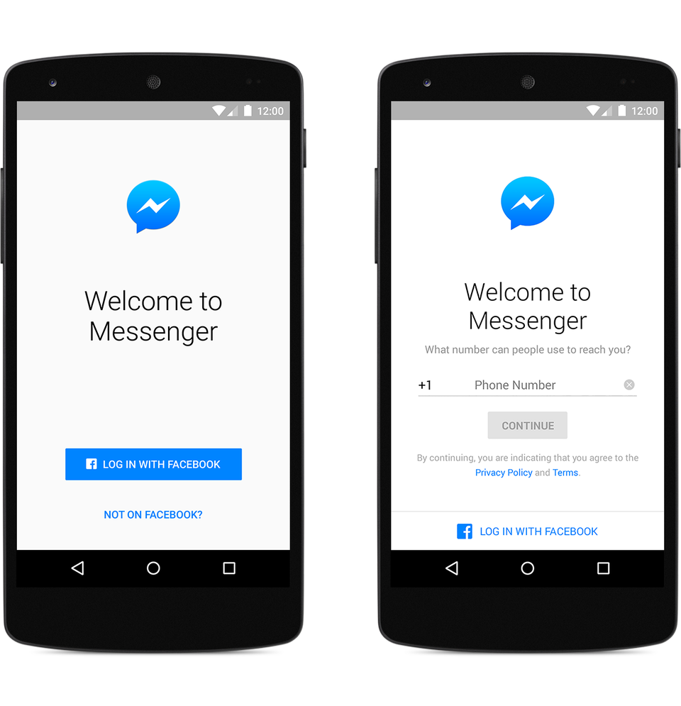 Sign Up for Messenger, Without a Facebook Account