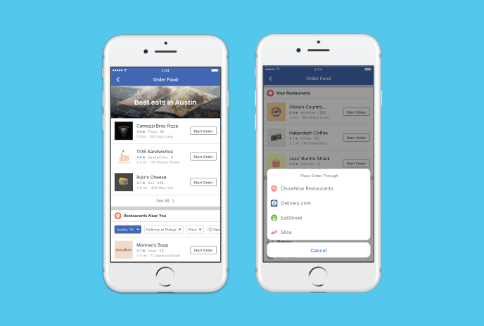 Now You Can Order Food With Facebook
