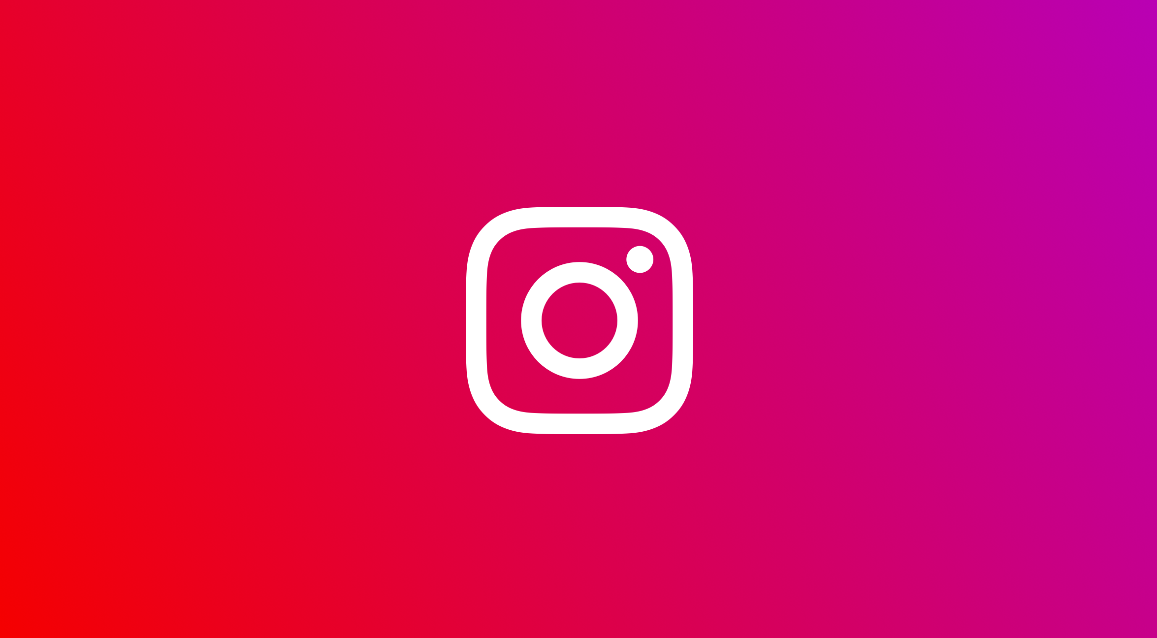 Instagram Glyph on Gradient Background
