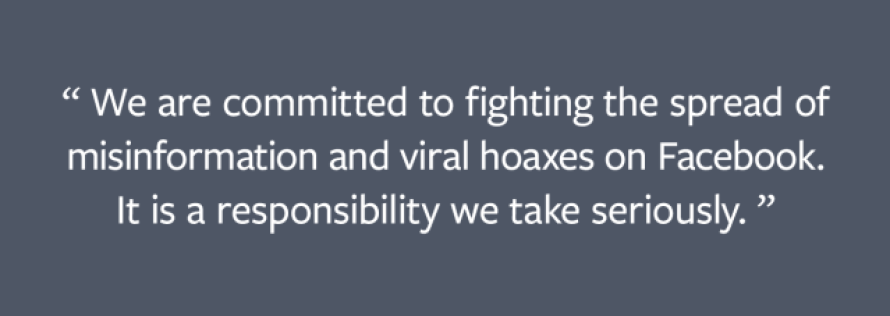 We are committed to fighting the spread of misinformation