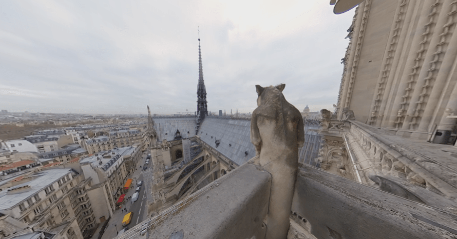 Still shot from "Rebuilding Notre Dame"