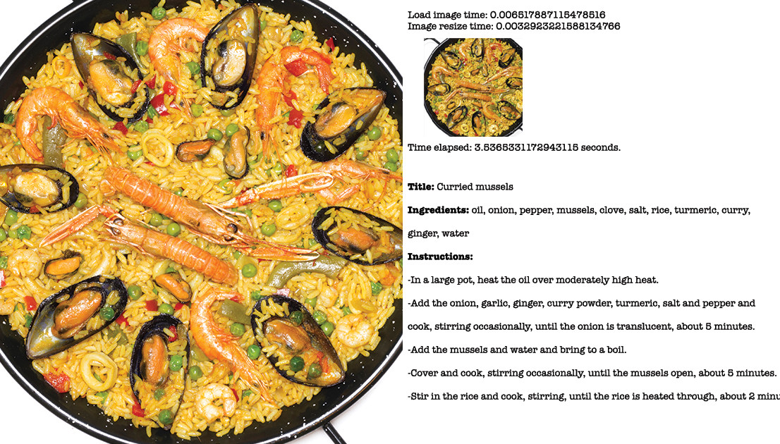 Seafood paella and recipe