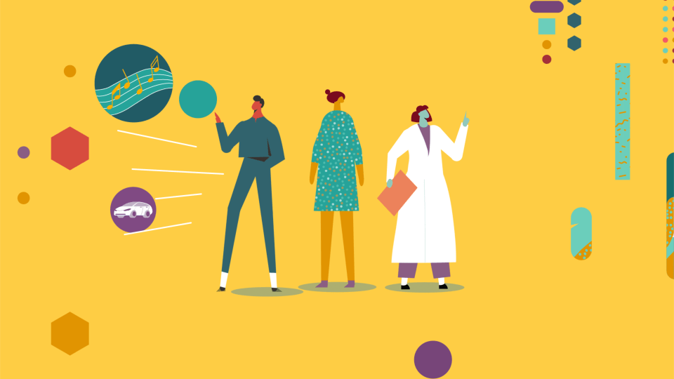 illustration showing how data can be used to make inferences