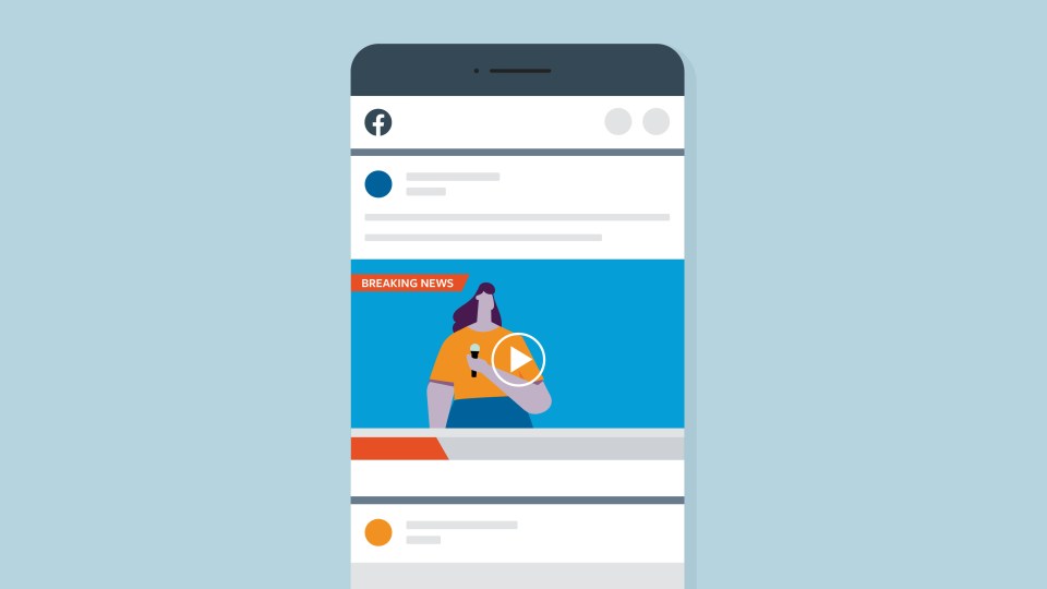 Illustration of news story in News Feed