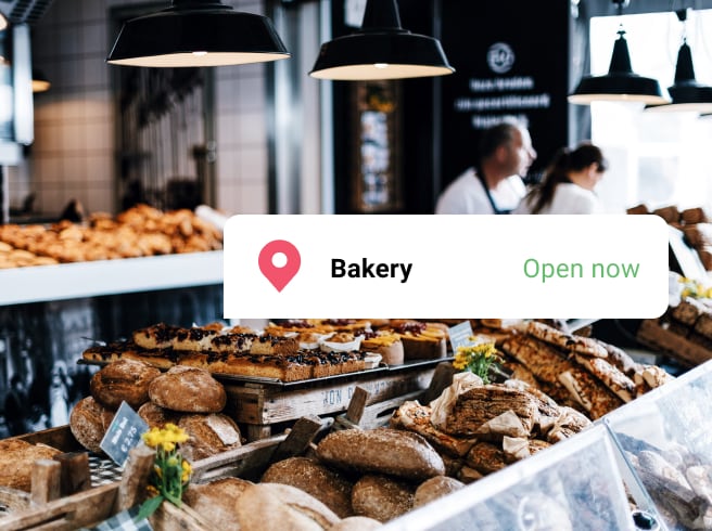 Bakery that is nearby and open.