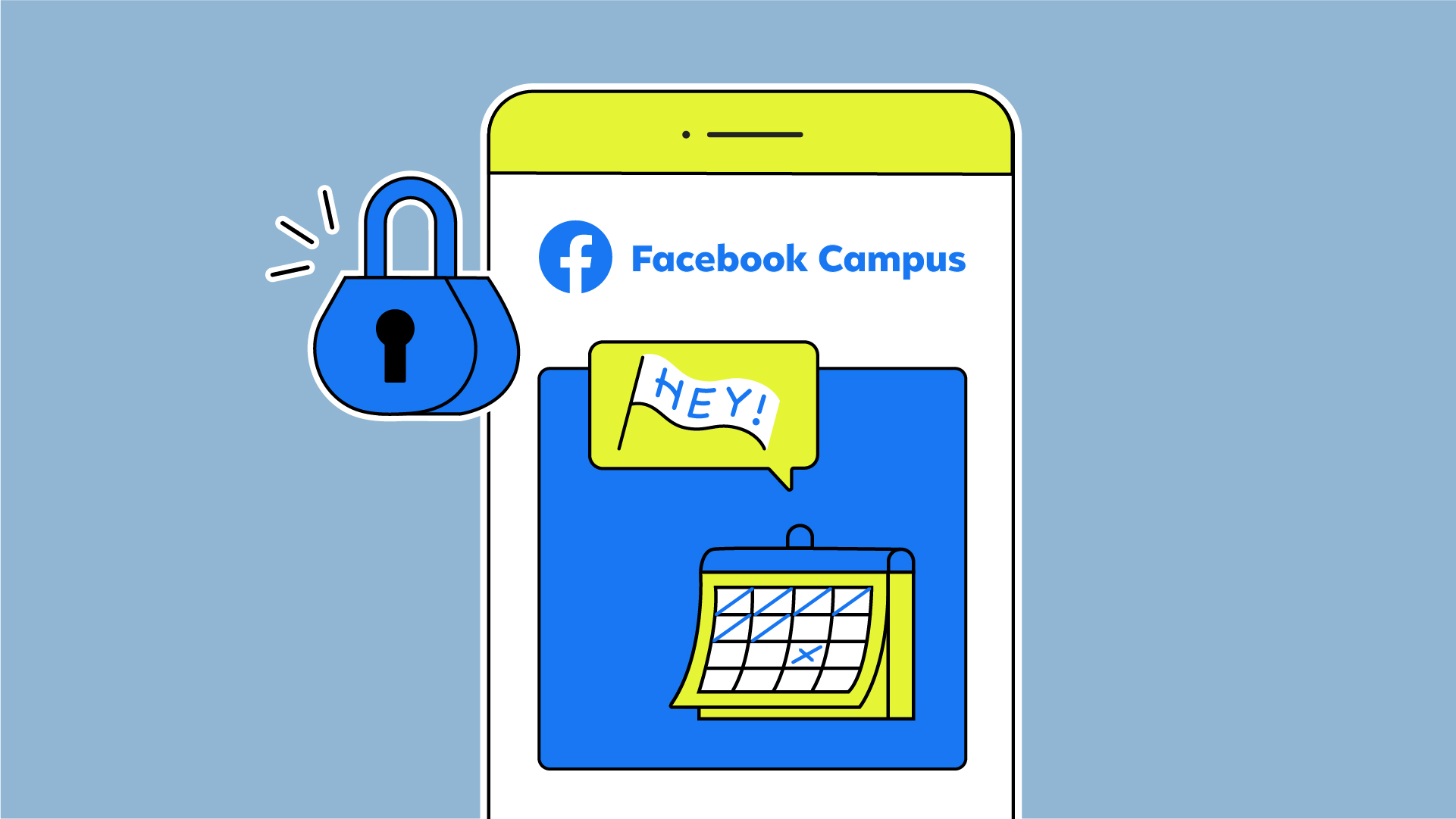 Facebook Campus privacy graphic