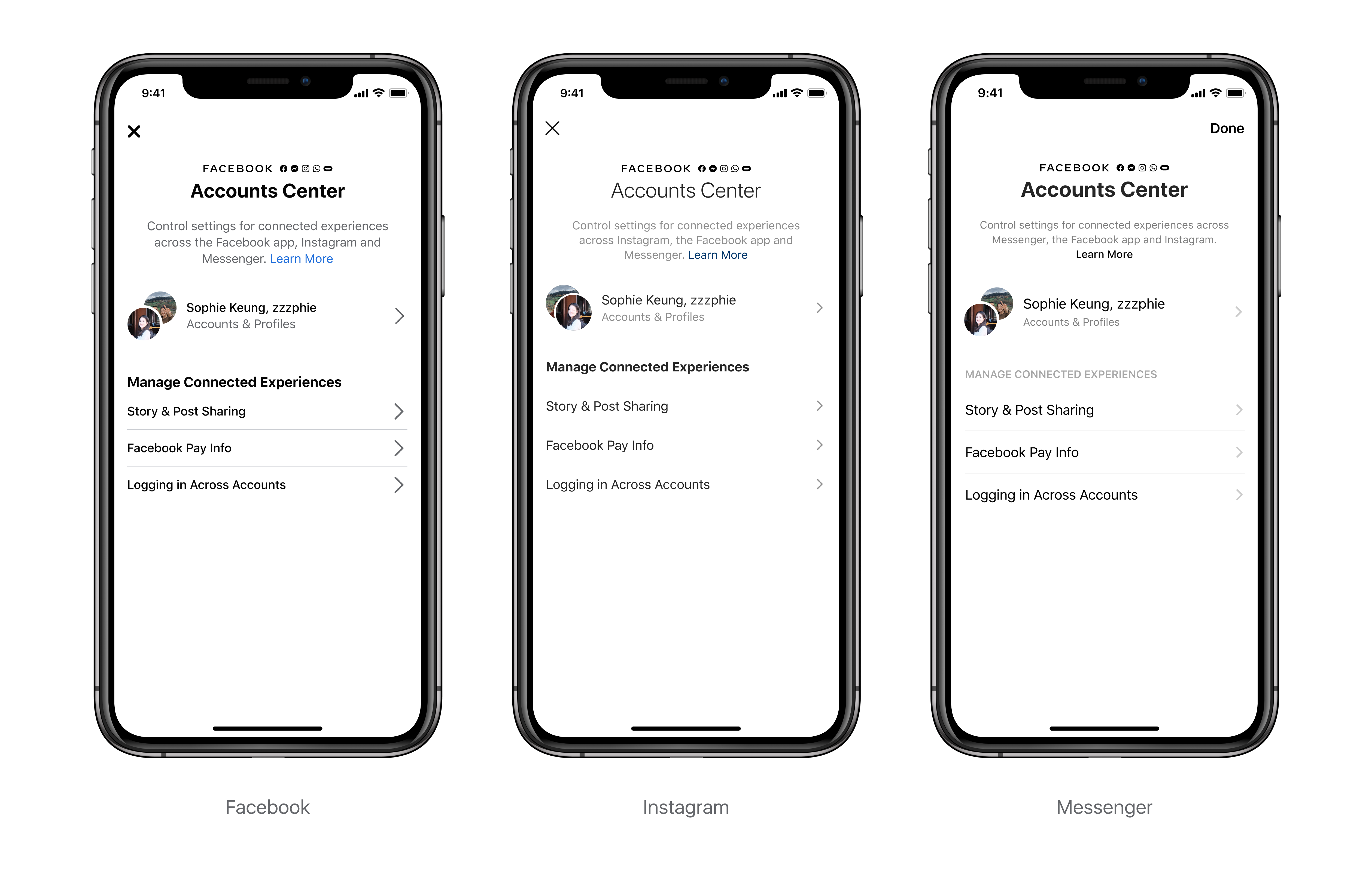 Accounts Center An Easier Way To Manage Features That Work Across Our Apps About Facebook