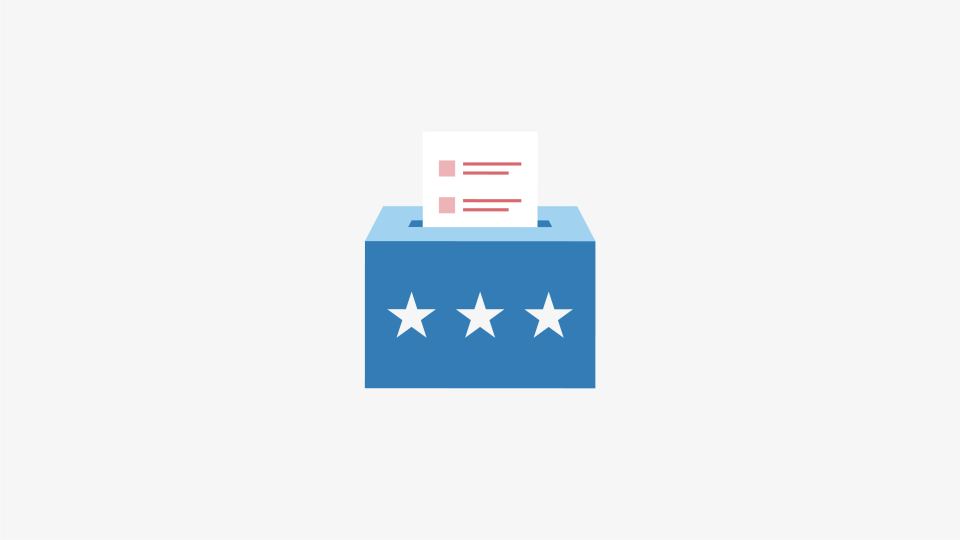 Elections ballot box graphic