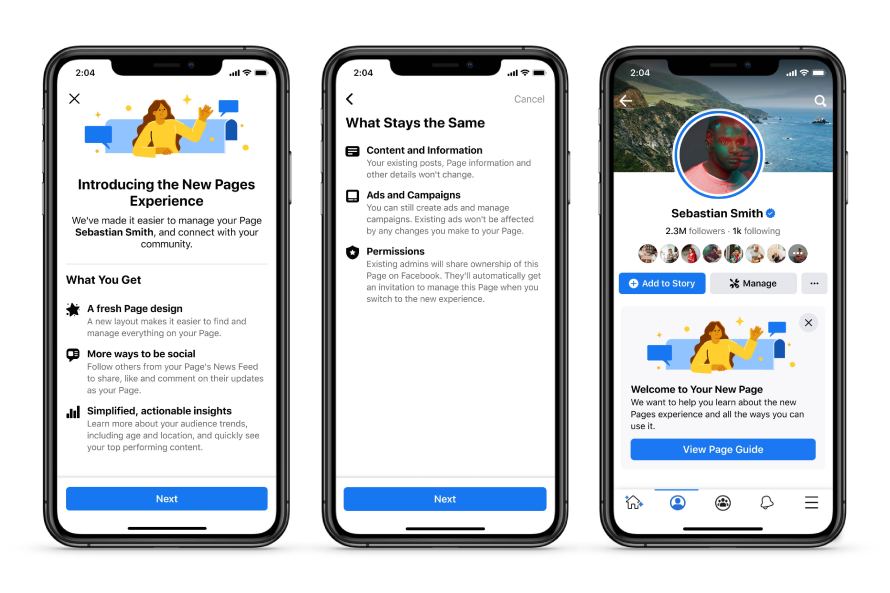 Facebook introduces the "New Pages Experience"