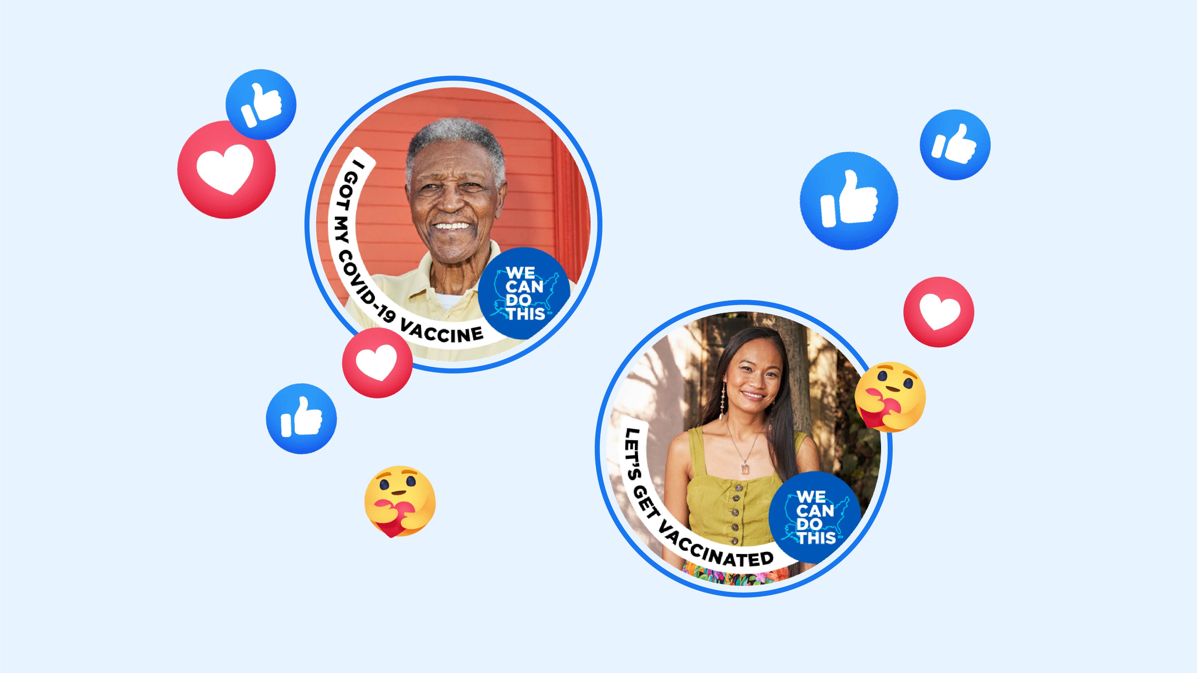 COVID-19 vaccine profile frames