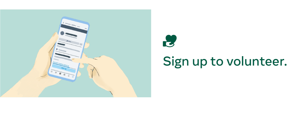 'Sign up to volunteer' illustration