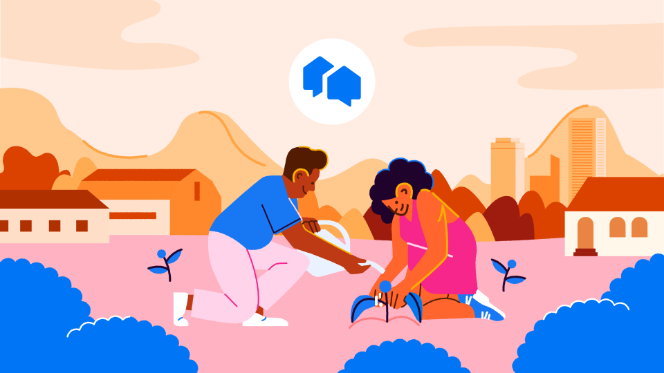 Facebook neighbourhoods illustration