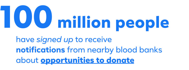 Over 100 Million People Have Signed Up for Local Blood Donation ...