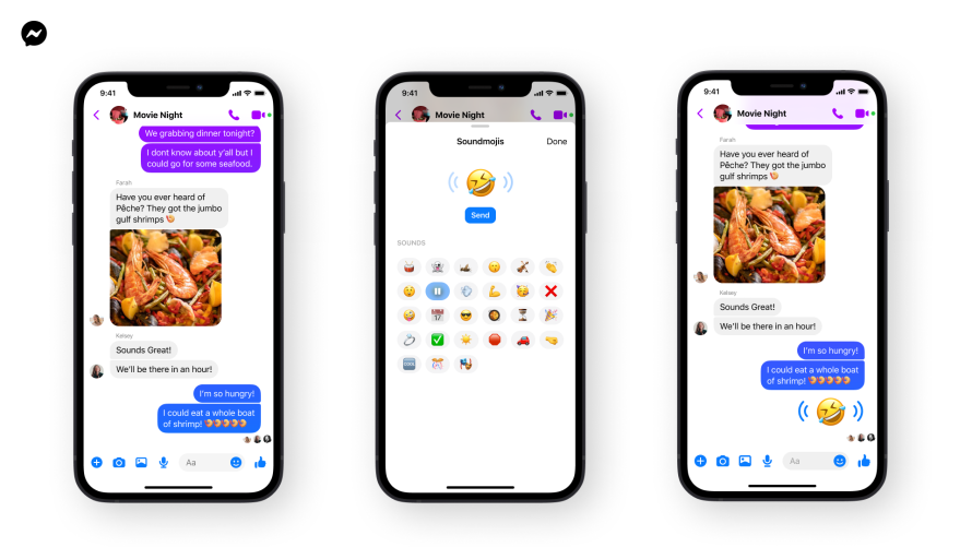 Screenshot of Messenger Soundmojis