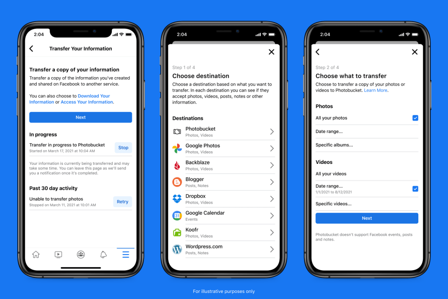 Facebook Transfer Your Information