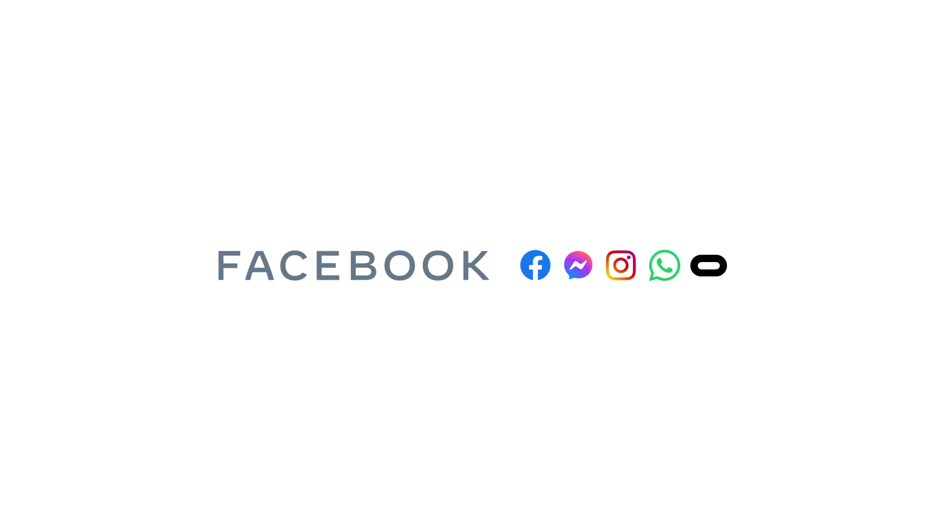Animação de transformação do logotipo do Facebook para Meta