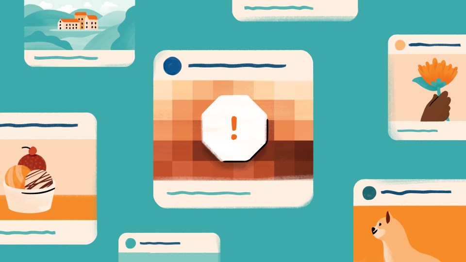 Illustration depicting our efforts agains the spread of non-consensual intimate images