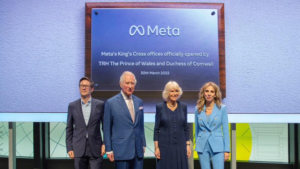 Photo of Their Royal Highnesses visiting Meta's new office in King's Cross