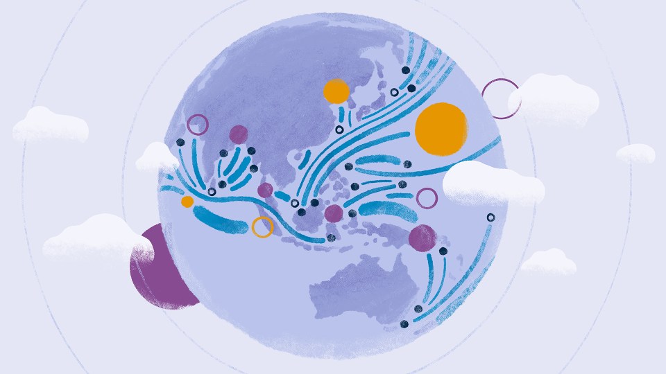Illustration depicting subsea cables