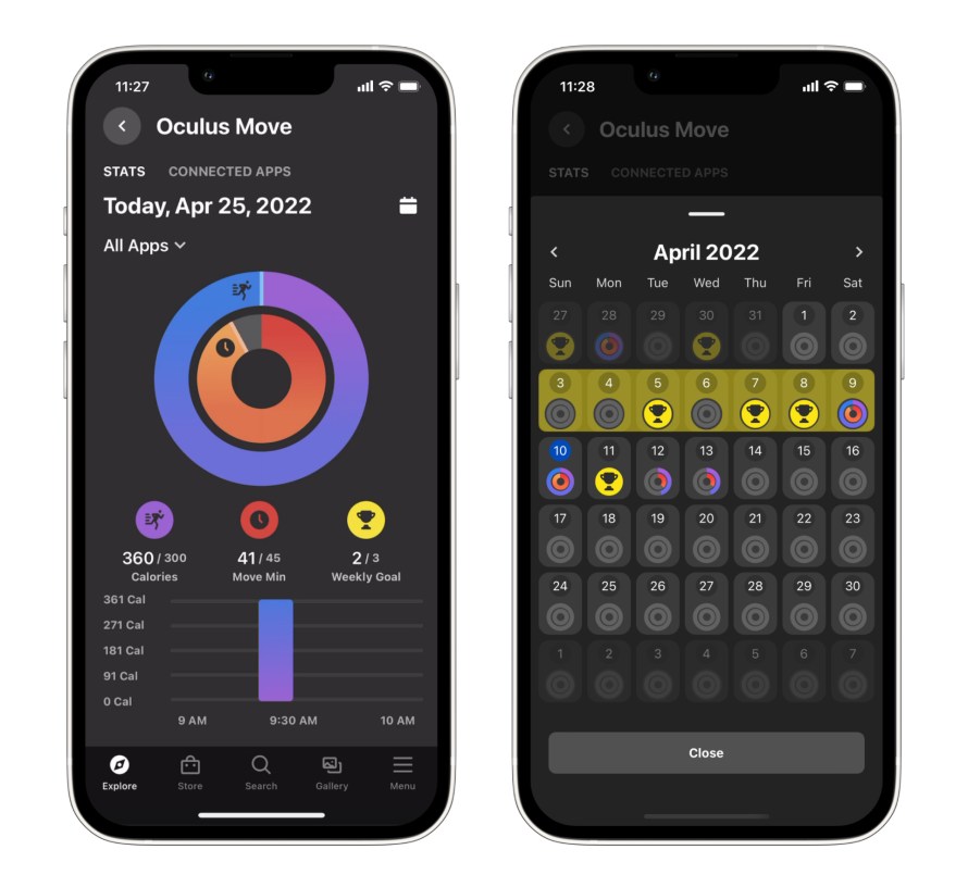 Dejlig beviser Styre Track Your VR Fitness Stats With the Oculus Mobile App or Apple Health |  Meta