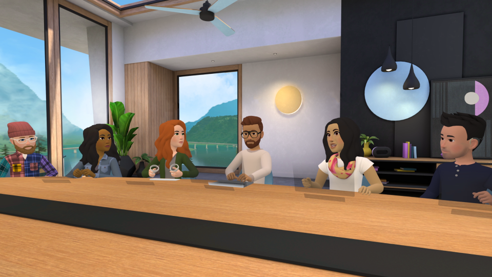 Image capture of Meta employees in virtual reality