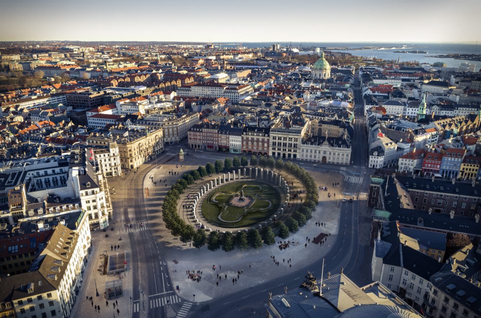 aerial photo of Copenhagen in Denmark