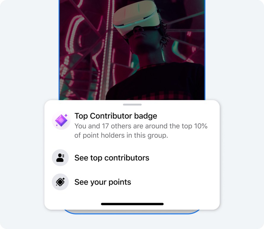 Image of a Facebook Top Contributor badge.