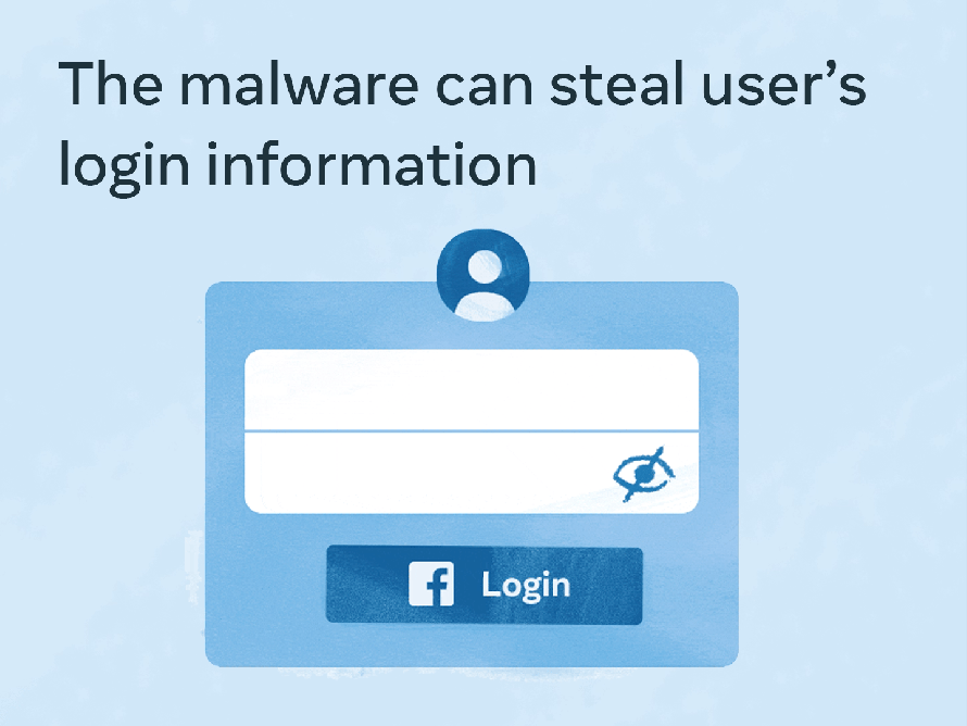 The malware can steal user's login information