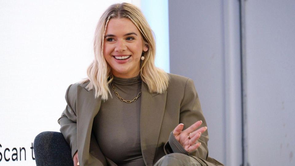 Small business owner sitting on a chair