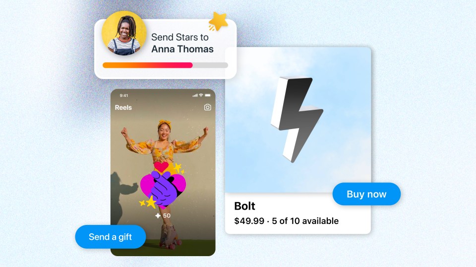 Graphic depicting product updates for creators