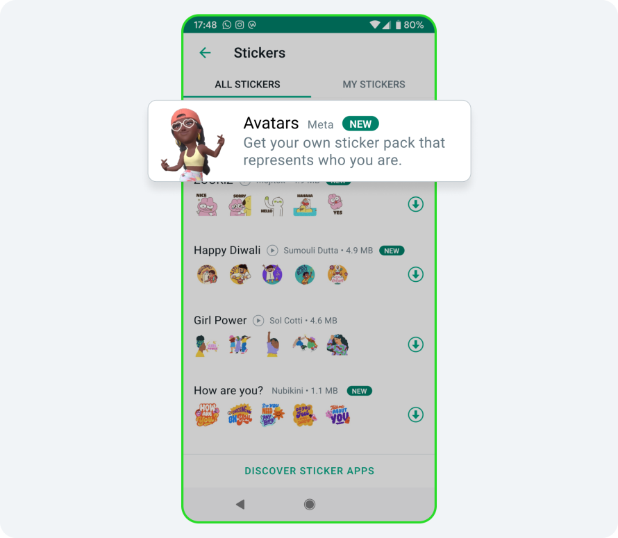 Pech bijvoeglijk naamwoord Vechter Express Yourself With Avatars on WhatsApp | Meta