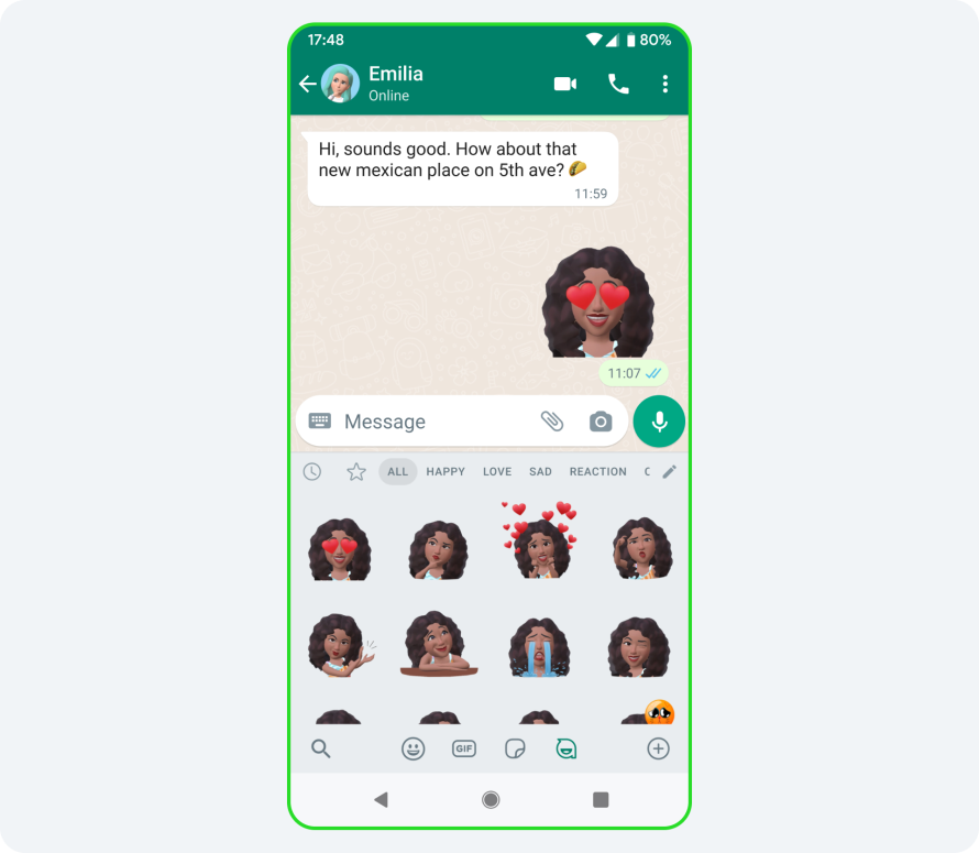 Express Yourself With Avatars on WhatsApp