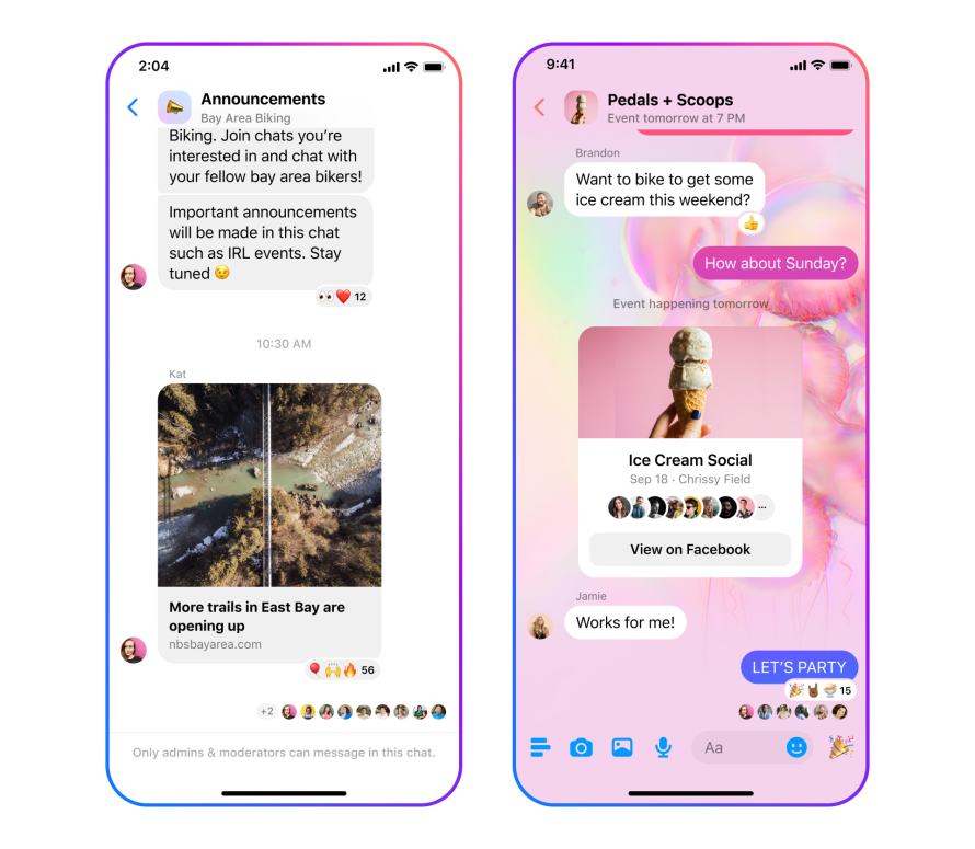 Introducing Community Chats: Connecting Your Community in Real Time on  Messenger, and Now Expanding the Experience to More Facebook Groups –  Messenger News