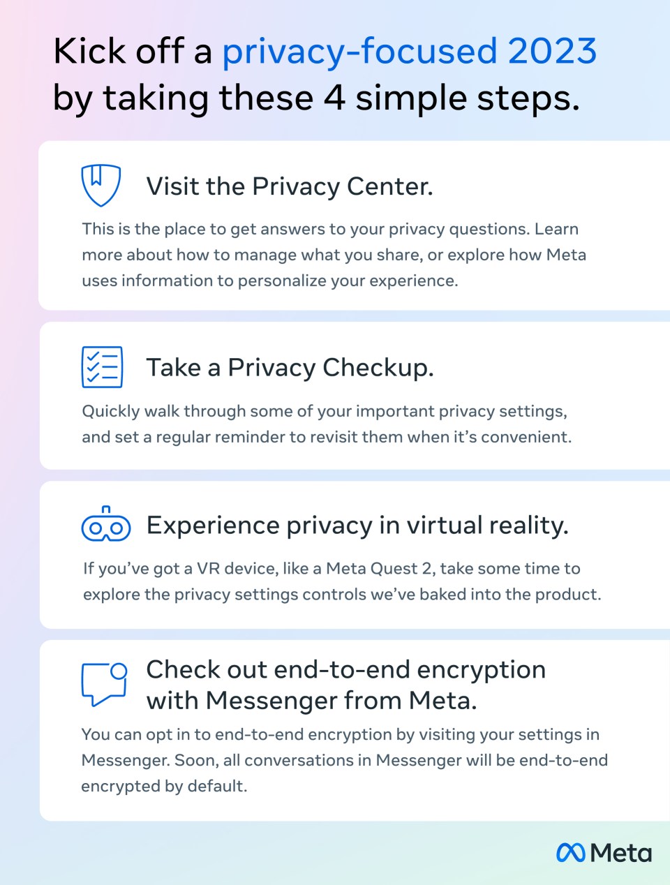 Infographic about tips to have a positive privacy experience