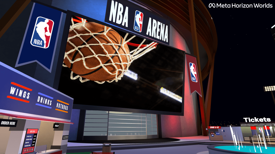 Image of NBA Arena on Meta Quest.