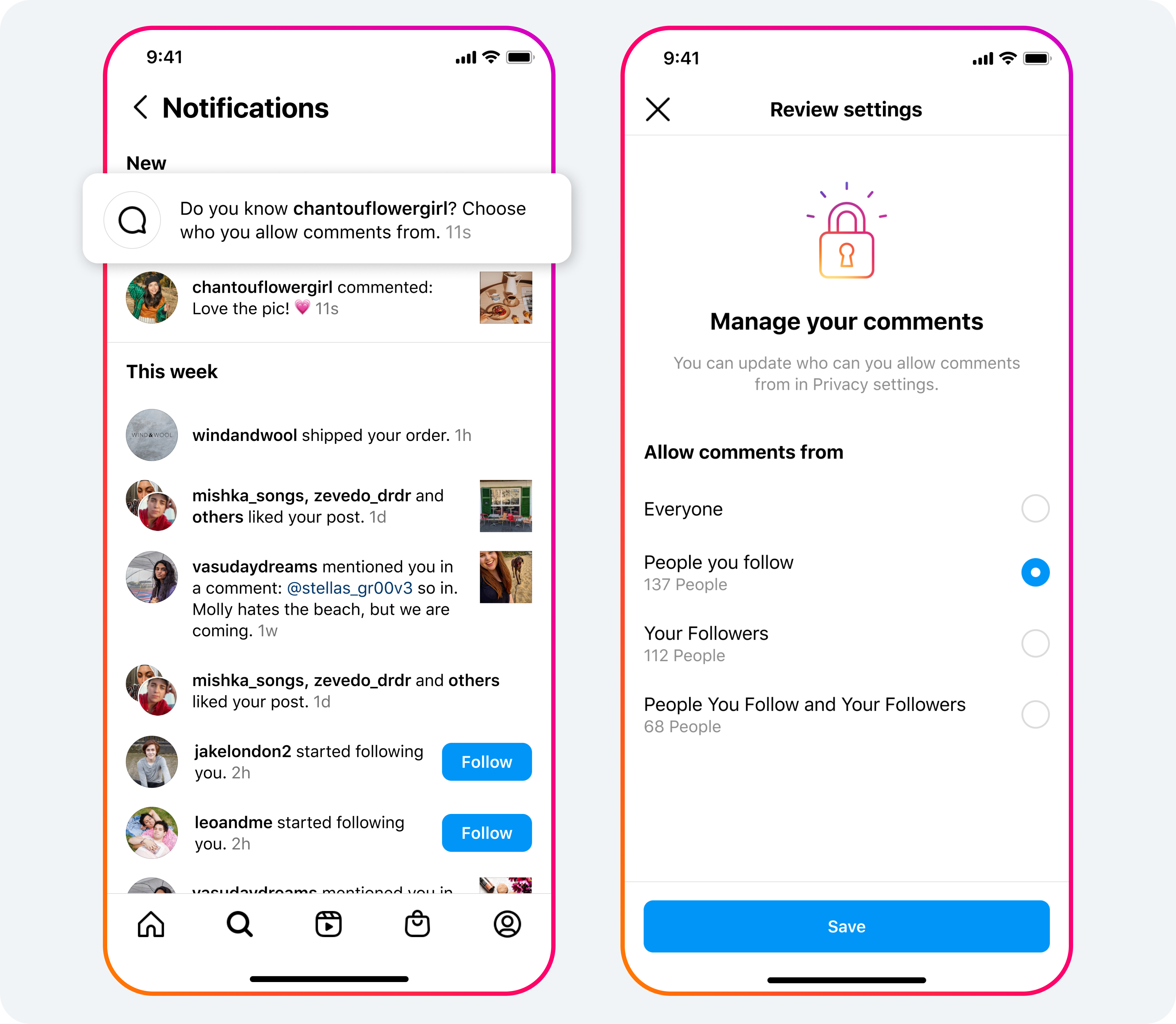 03_Comment Control Product mock of comment control