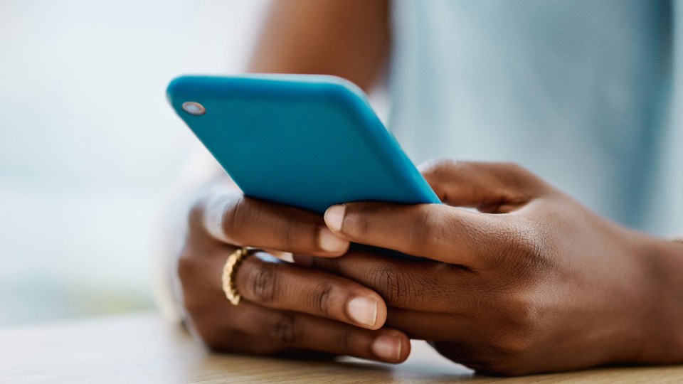 Image of person holding phone