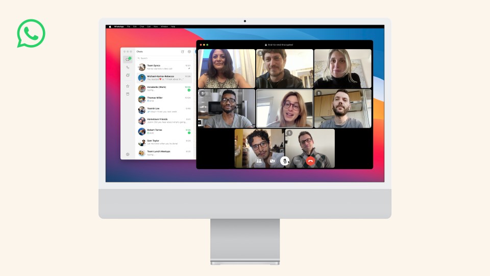 Making video calls through the new WhatsApp Mac app
