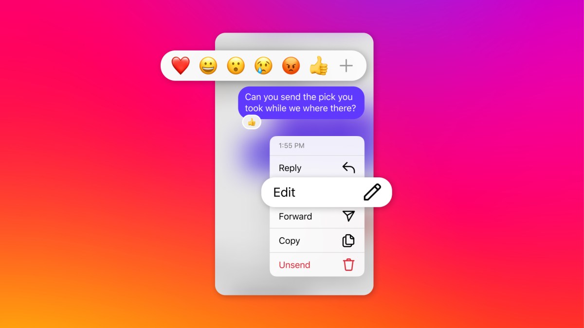 صورة Edit Your Messages, Pin Your Chats and More Instagram DM Updates