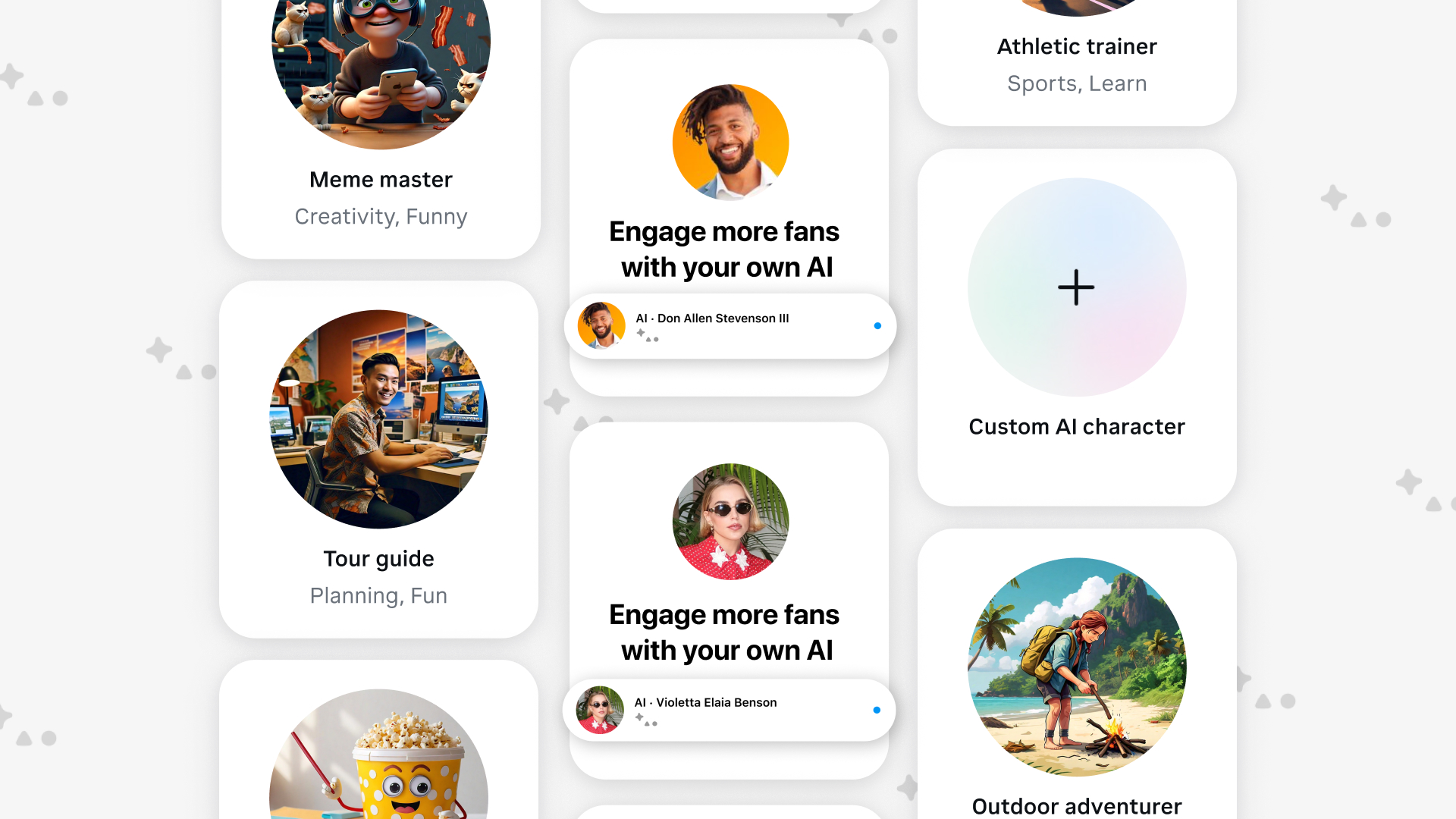 AI studio AI models instahram creators AI pre-built templates various templates