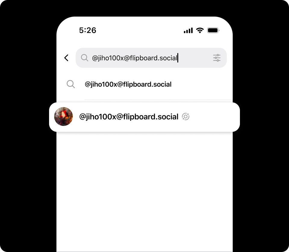 Searching for a name in the fediverse on Threads
