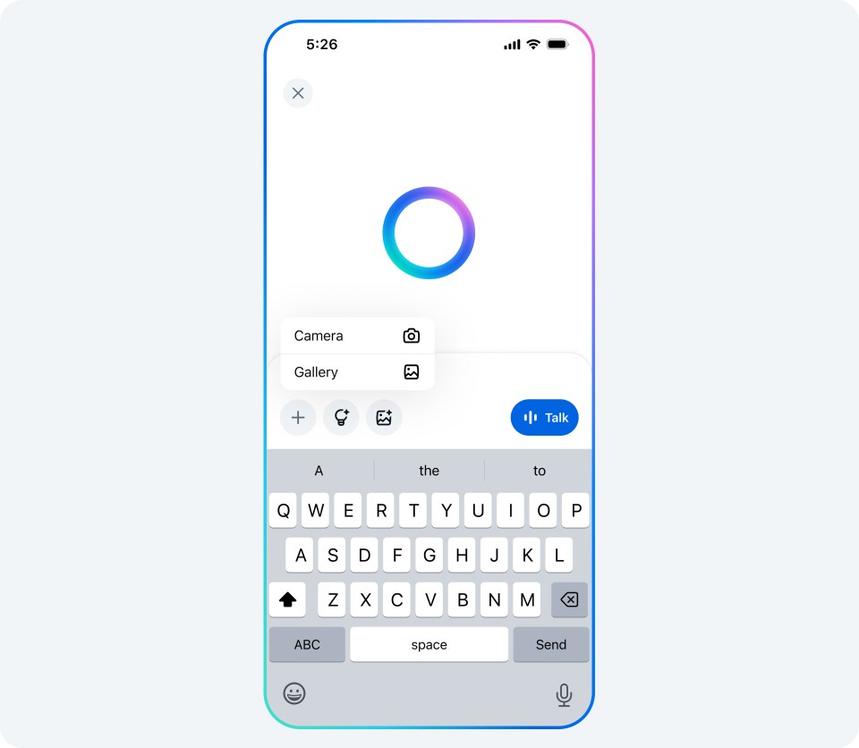 GIF showing how to upload to video editing tool on the Meta AI app