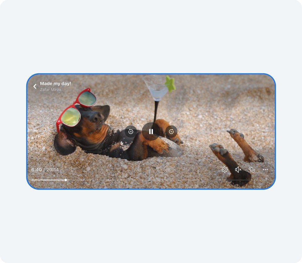 GIF showing Reels tab on Facebook