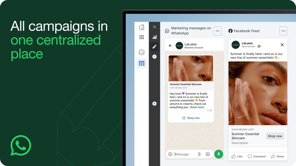  All campaigns in one centralized place and shows collages of Ads Manager